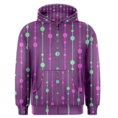 Purple and green pattern Men s Zipper Hoodie