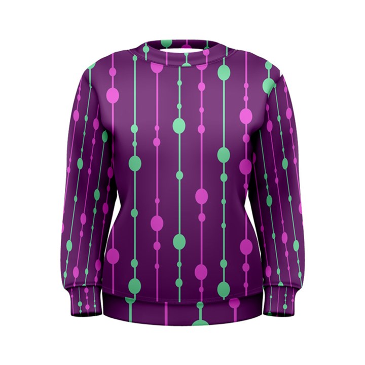 Purple and green pattern Women s Sweatshirt