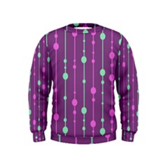 Purple and green pattern Kids  Sweatshirt