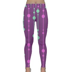 Purple and green pattern Yoga Leggings 