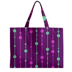 Purple and green pattern Zipper Mini Tote Bag