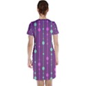 Purple and green pattern Short Sleeve Nightdress View2