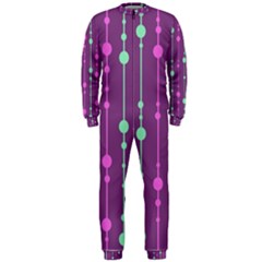 Purple and green pattern OnePiece Jumpsuit (Men) 