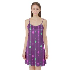 Purple and green pattern Satin Night Slip