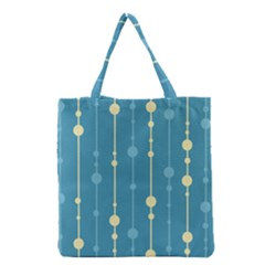 Blue Pattern Grocery Tote Bag by Valentinaart