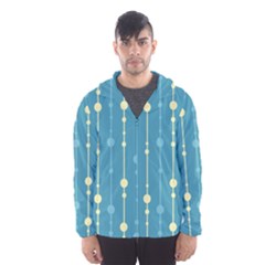 Blue Pattern Hooded Wind Breaker (men)