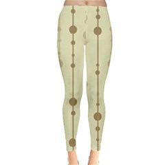 Brown Pattern Leggings  by Valentinaart