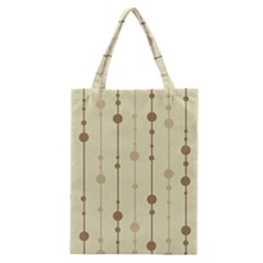 Brown Pattern Classic Tote Bag by Valentinaart