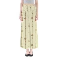 Brown Pattern Maxi Skirts