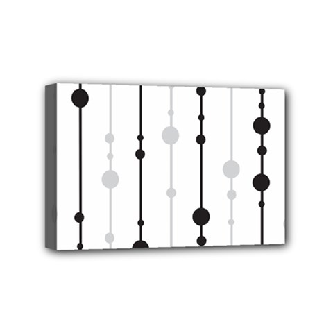 Black And White Elegant Pattern Mini Canvas 6  X 4 