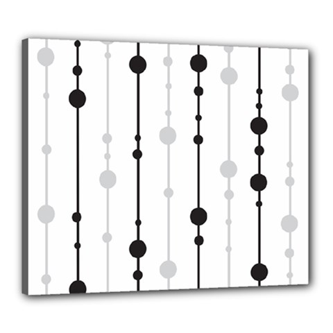 Black And White Elegant Pattern Canvas 24  X 20 