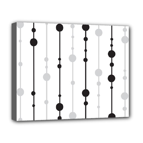 Black And White Elegant Pattern Deluxe Canvas 20  X 16   by Valentinaart