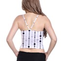 Black and white elegant pattern Spaghetti Strap Bra Top View2