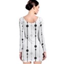 Black and white elegant pattern Long Sleeve Bodycon Dress View2