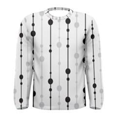 Black And White Elegant Pattern Men s Long Sleeve Tee by Valentinaart