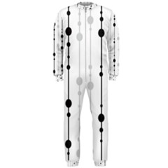 Black And White Elegant Pattern Onepiece Jumpsuit (men) 