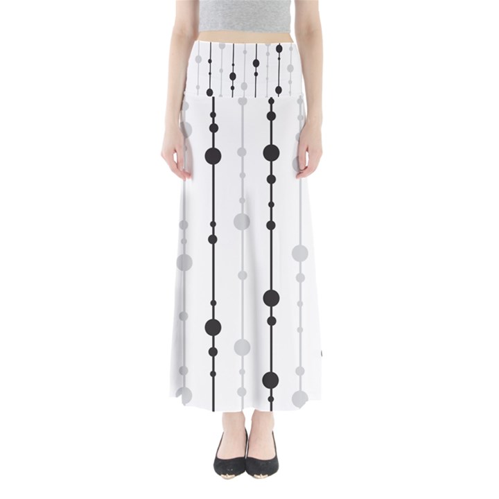 Black and white elegant pattern Maxi Skirts