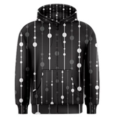 Black And White Pattern Men s Zipper Hoodie