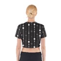 Black and white pattern Cotton Crop Top View2