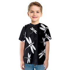 Dragonflies Pattern Kid s Sport Mesh Tee