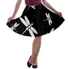 Dragonflies Pattern A-line Skater Skirt