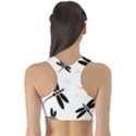 Black and white dragonflies Sports Bra View2