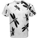 Black and white dragonflies Men s Cotton Tee View1