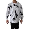 Black and white dragonflies Hooded Wind Breaker (Kids) View1