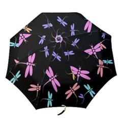 Pastel Dragonflies Folding Umbrellas by Valentinaart