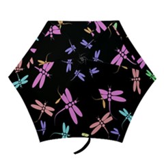 Pastel Dragonflies Mini Folding Umbrellas by Valentinaart