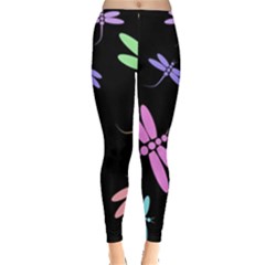 Pastel Dragonflies Leggings  by Valentinaart