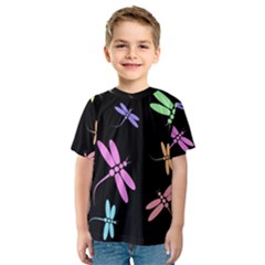 Pastel Dragonflies Kid s Sport Mesh Tee