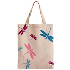 Pastel Dragonflies  Zipper Classic Tote Bag by Valentinaart