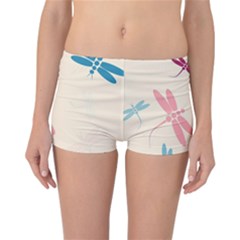 Pastel Dragonflies  Reversible Boyleg Bikini Bottoms by Valentinaart