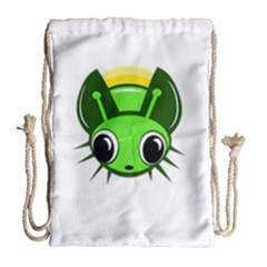 Transparent Firefly Drawstring Bag (large) by Valentinaart