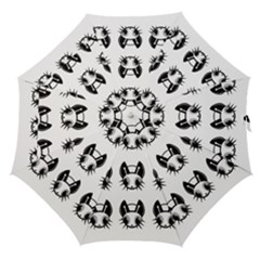 Black And White Fireflies Patten Straight Umbrellas