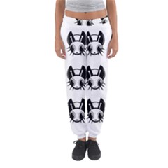 Black And White Fireflies Patten Women s Jogger Sweatpants by Valentinaart