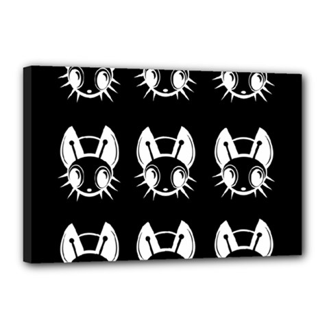 White And Black Fireflies  Canvas 18  X 12 