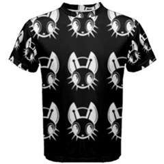 White And Black Fireflies  Men s Cotton Tee by Valentinaart