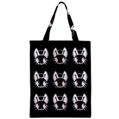 White And Black Fireflies  Zipper Classic Tote Bag by Valentinaart