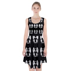 White And Black Fireflies  Racerback Midi Dress by Valentinaart