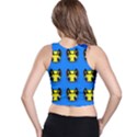 Yellow and blue firefies Racer Back Crop Top View2