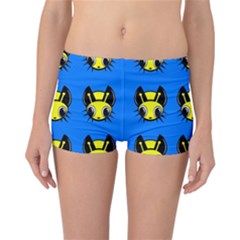 Yellow And Blue Firefies Reversible Boyleg Bikini Bottoms