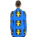 Yellow and blue firefies Women s Open Front Pockets Cardigan(P194) View2