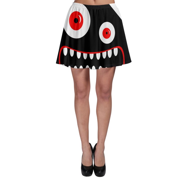 Crazy monster Skater Skirt