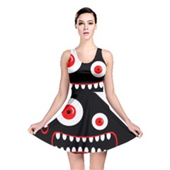 Crazy Monster Reversible Skater Dress by Valentinaart