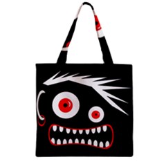 Crazy Monster Zipper Grocery Tote Bag