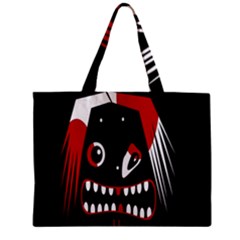 Zombie Face Zipper Mini Tote Bag by Valentinaart