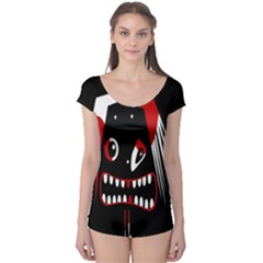 Zombie Face Boyleg Leotard  by Valentinaart