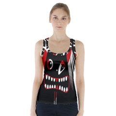 Zombie Face Racer Back Sports Top by Valentinaart